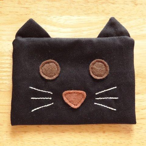 黒猫のポケットティッシュカバー／ポケットティッシュケース