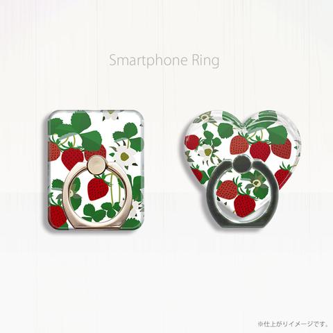 スマホリング Strawberry (white) 【受注生産】