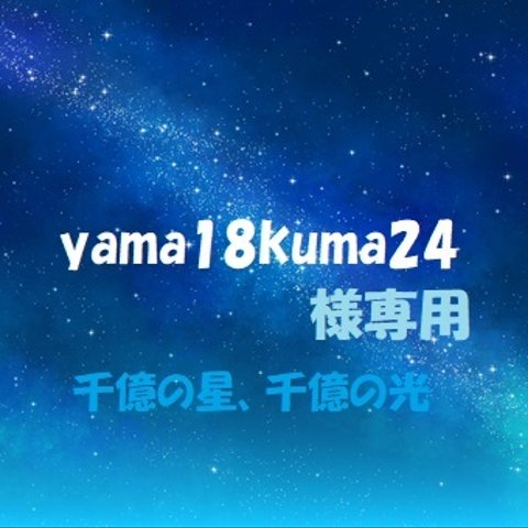 yama18kuma24様専用　千億の星、千億の光