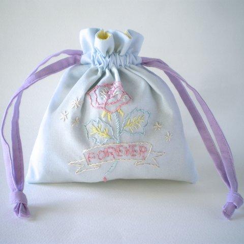 手刺繍きんちゃく「FOREVER」