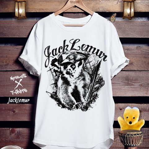 キツネザル海賊Tシャツ「JackLemur」
