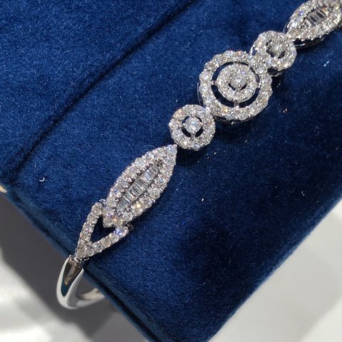 天然ダイヤモンドブレスレット1.36ct　k18