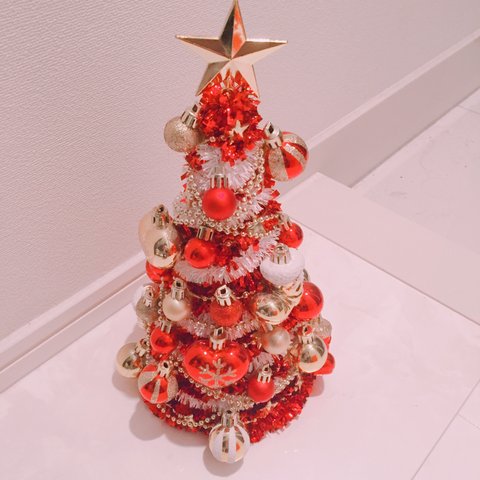 【限定セール】大人可愛いレッドクリスマスツリー