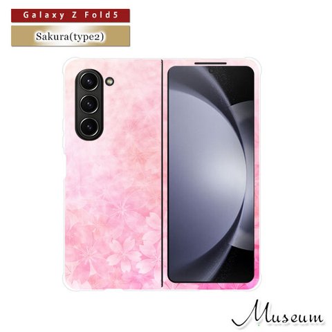 Galaxy Z Fold5 [SC-55D SCG22] 耐衝撃 ハイブリッドケース Museum galaxy z fold5 ケース Sakura