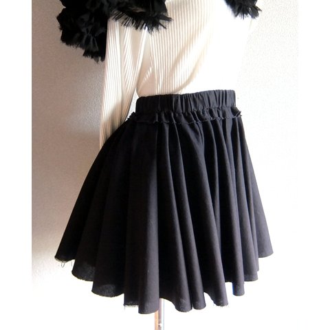 【裏地が選べる】black berry skirt【再販】