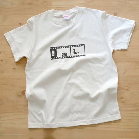 ホトリフィルム柄Tシャツ　バニラホワイト