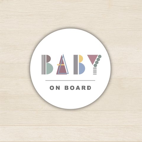 colorful_logo カーステッカー　Baby on board（シールタイプ）