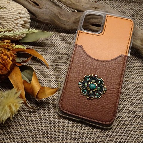 iPhone11Pro Max用ケースbrown