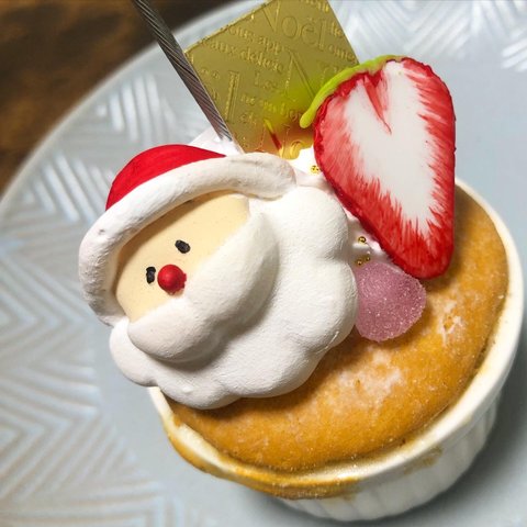 食品サンプル★クリスマスカップケーキのメモスタンド