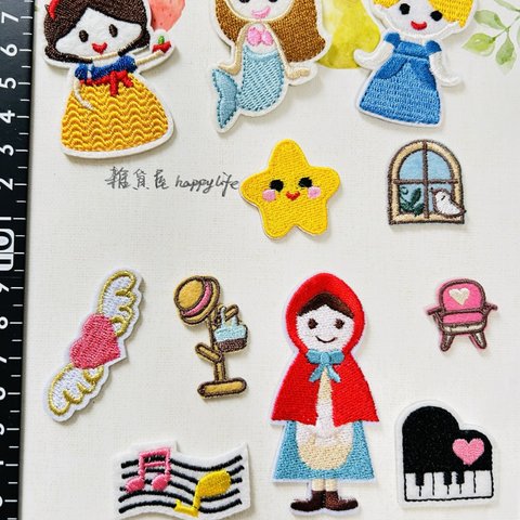 50かわいいプリンセス熊刺繍アイロンワッペン