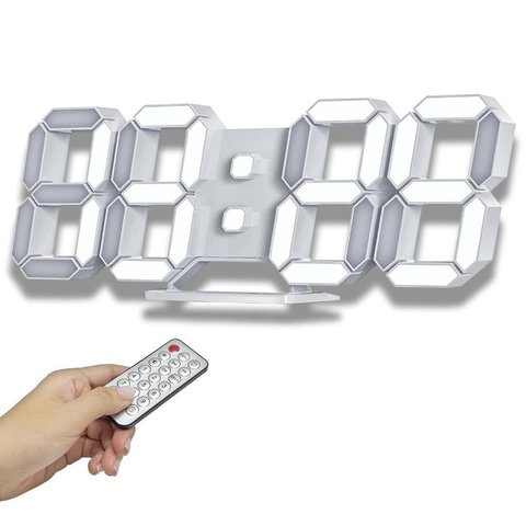【新品・未使用】LED 時計 デジタル インテリア 韓国 ホワイト sm581