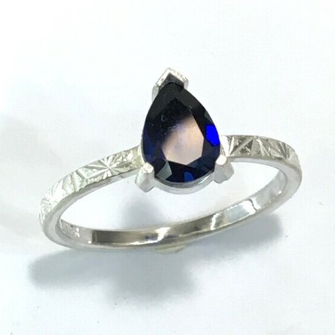 No. 265 Drop ring with beautiful sapphire.