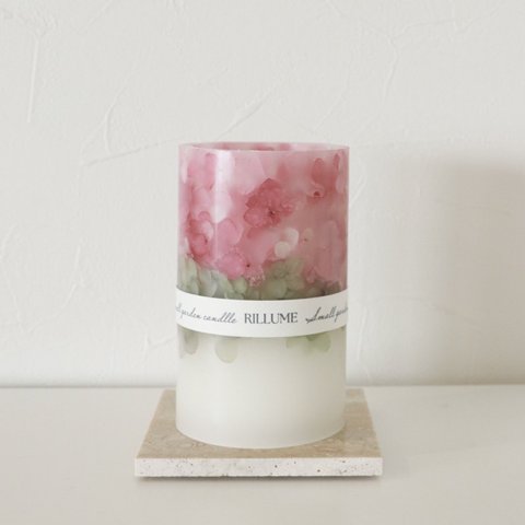 Small garden candle - Pink -　スモールガーデンキャンドル - ピンク -