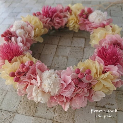 春めいたflower wreath