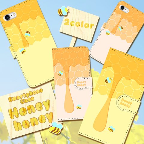 Honeyhoney　手帳型スマホケース 　iPhone/Android