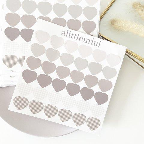 alittlemini　heart-sticker　brown
