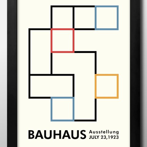 11867■A3アートポスター『バウハウス　BAUHAUS』絵画　イラスト　デザイン　上級マット紙採用