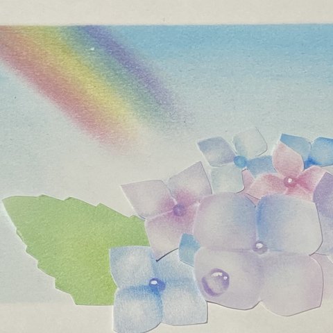 雨上がりの紫陽花（青）