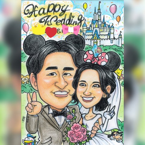 似顔絵オーダー♫  家族や大切な方へ記念日プレゼント♡ 還暦　古希　喜寿祝い　結婚式　ウェルカムボード　誕生日　出産祝いなどありがとうの気持ちを込めて💕✨