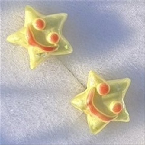 yellow pink STAR pierce