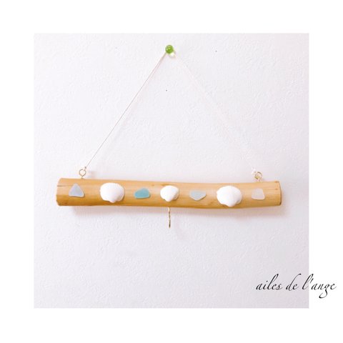 no.713 - seaglass ＊ shell ＊ wood カレンダーカレンダー掛け