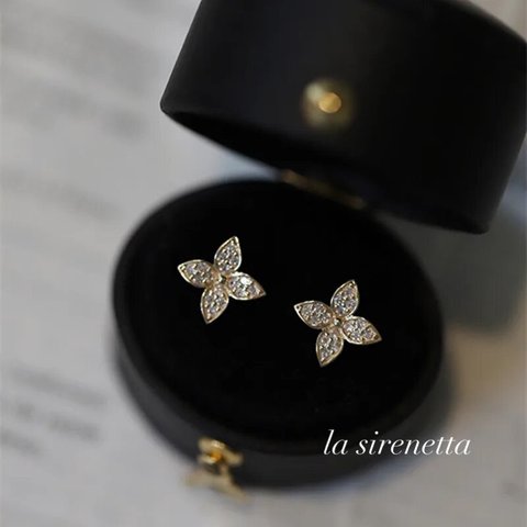 受注製作 ピアス ＊ flower bijou pierce