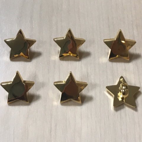 GOLD STAR BUTTON CABOCHONS PARTS