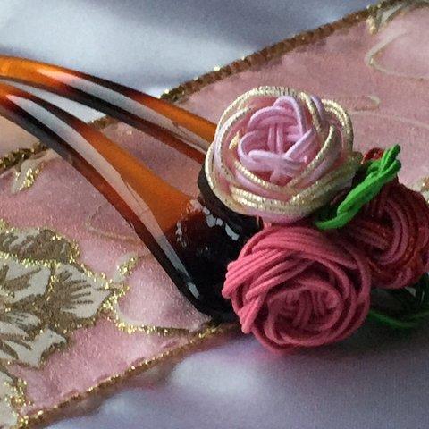 Hairpin of the rose　水引髪飾り ばら