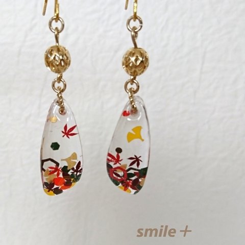 紅葉 ピアス / イヤリング