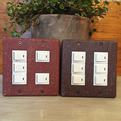 Rustic Painted Switch Plates 土壁風 スイッチ コンセント プレート