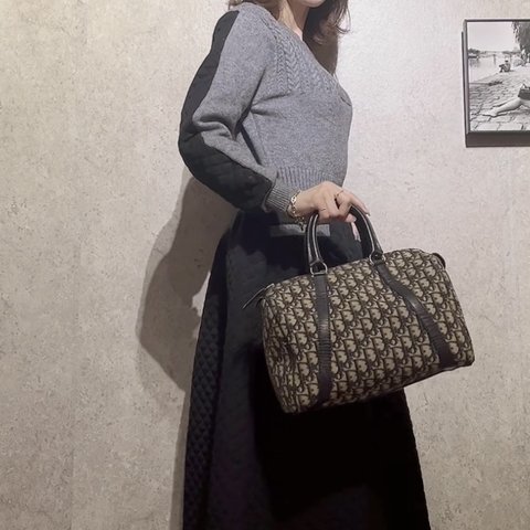 0679 VINTAG Christian Dior CDトロッター ハンドバッグ クリスチャンディオール Trotter Hand Bag ブランドヴィンテージ ニットアンティーククラシックブランド