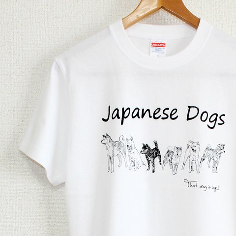 日本犬・柴犬 Tシャツ　メンズタイプ