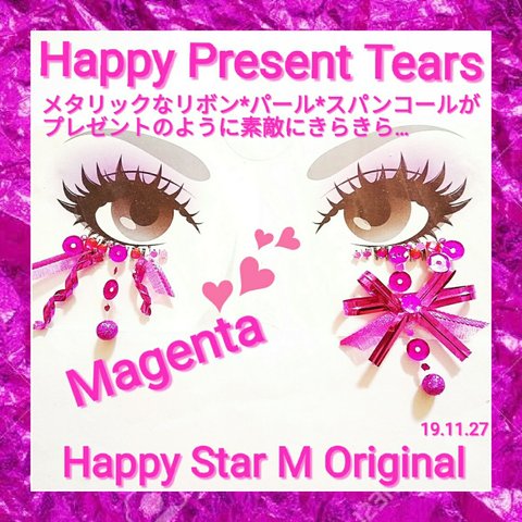 ♥️感謝品♥️Happy Present Tears Magenta★partyまつげ ハッピー プレゼント ティアーズ マゼンタ★送無料●即買不可