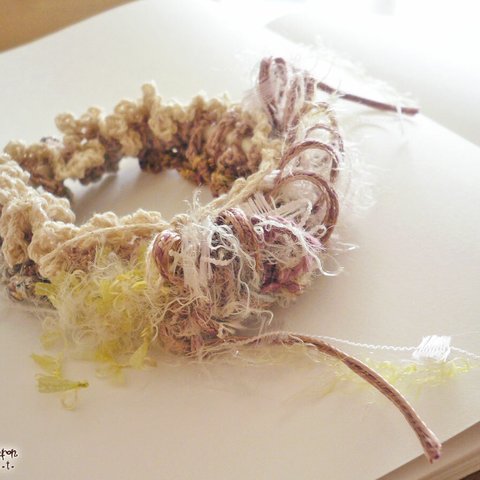 ✦ 草木花のシュシュ : sakura + mimosa :