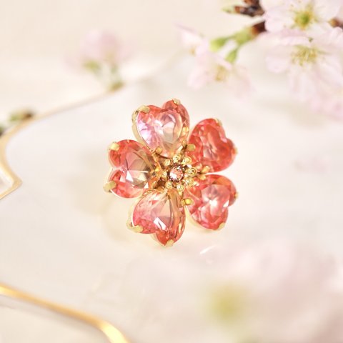 キラキラ桜のリング