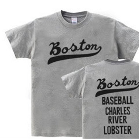 ボストン　フォント  150.160.（女性M.L） Tシャツ【両面】　Tシャツ【受注生産品】
