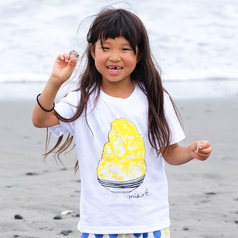 かき氷キッズTシャツ Lemon 100 110 120 130 140 150 160