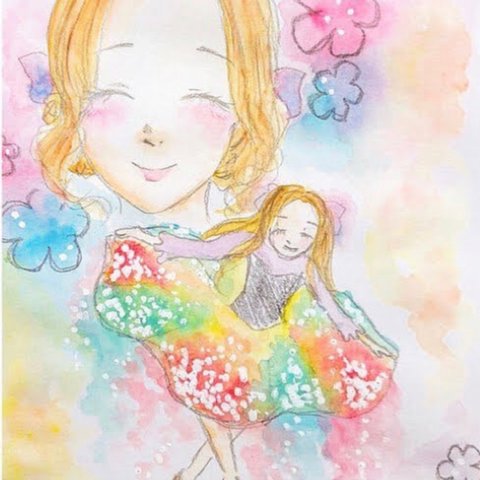 「春の妖精」(ハガキイラスト)