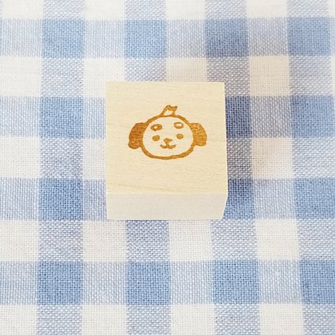 まゆげワンコ　消しゴムはんこ