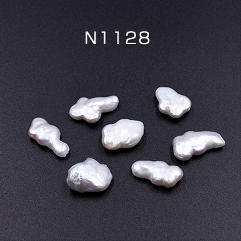 N1128  4個   高品質淡水パール 不規則No.6 天然素材 2×【2ヶ】