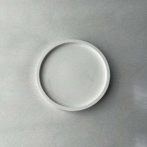 【Simple】 Circle Tray -white-