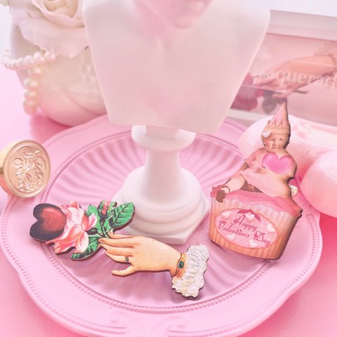 ♡Valentine broach♡バレンタインブローチ♡