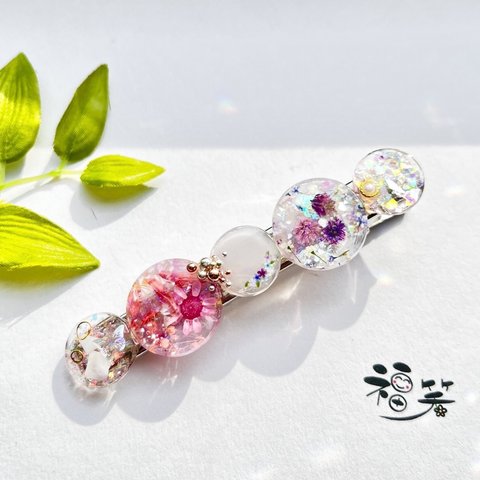 レジン　ロングヘアクリップ