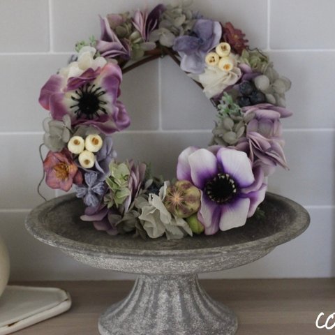 【SALE】フラワーリース紫苑(shion)