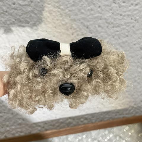 プードルちゃんのヘアクリップ (brown)