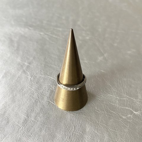 Vintage retro bijou crystal stone silver ring レトロ ヴィンテージ ビジュー クリスタル ストーン シルバー リング