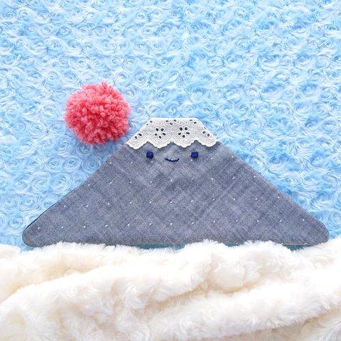 おふじちゃん(富士山)*６重ガーゼハンカチ