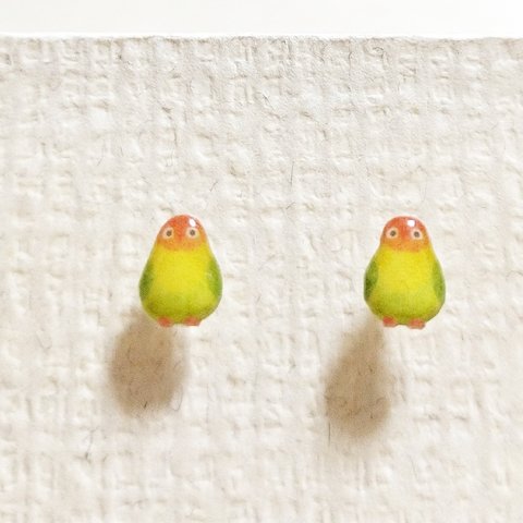 No.2001  コザクラインコのピアス☆