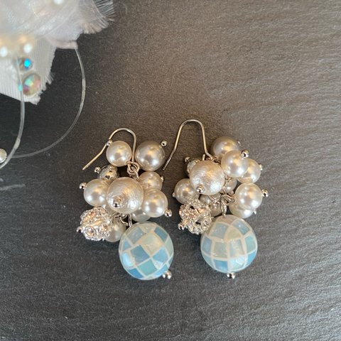 夏色！モザイクシェル&ジャラジャラピアス♡