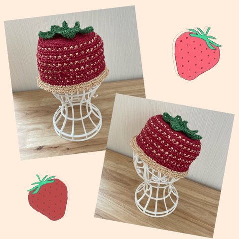 いちごの帽子🍓